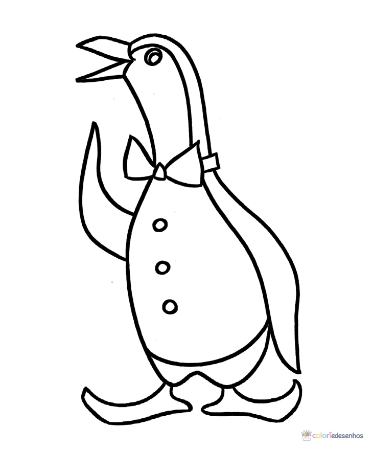 Pinguins para colorir
