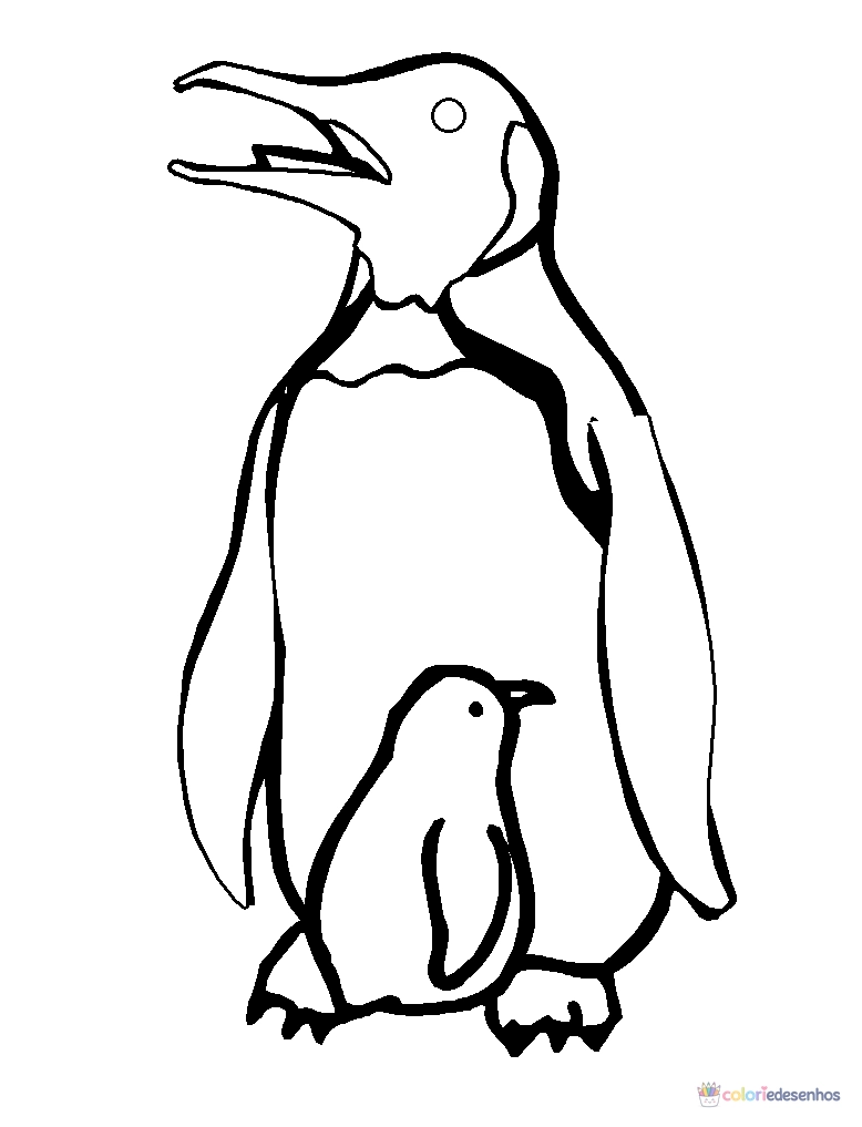 Pinguins para colorir