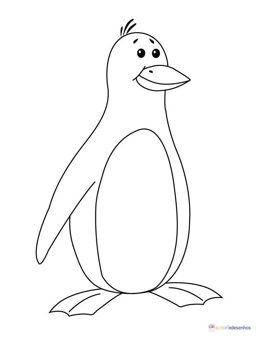 Pinguins para colorir