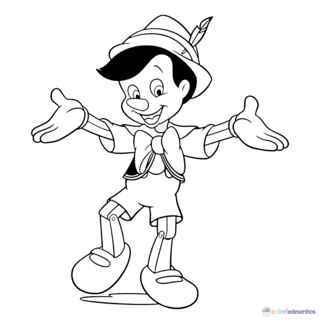 Pinóquio para colorir