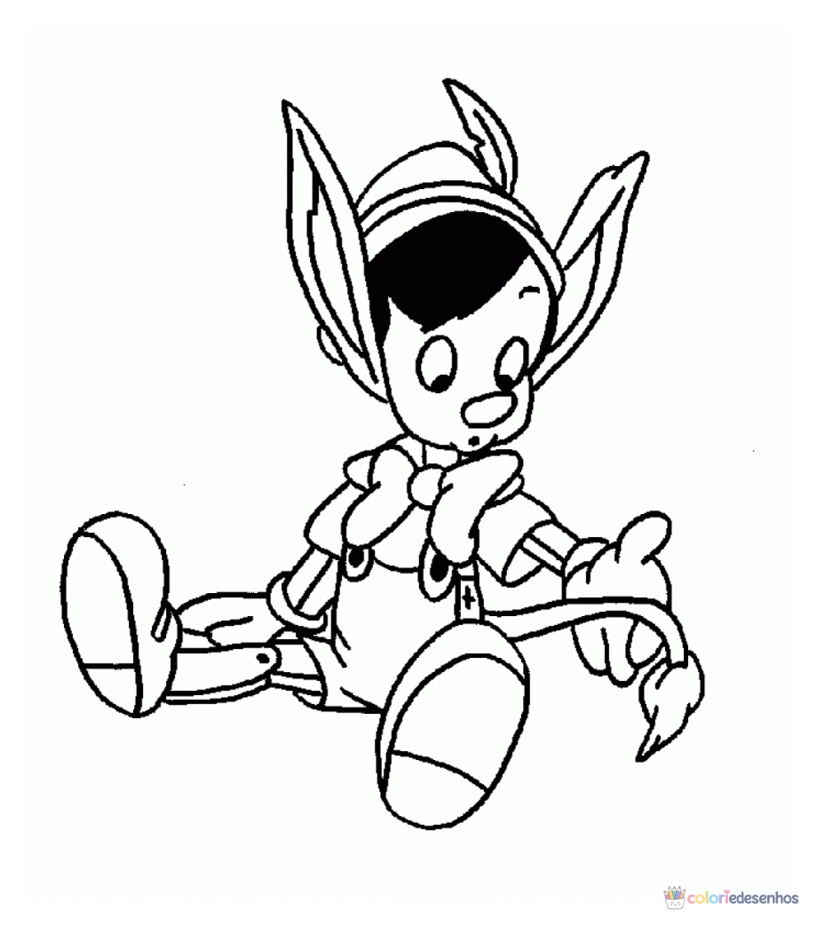 Desenhos de Pinóquio para colorir