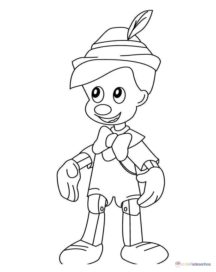 Pinóquio para colorir
