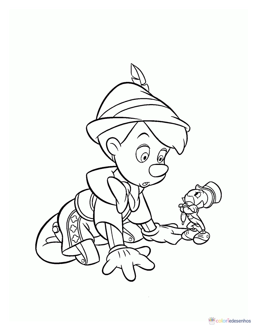 Pinóquio para colorir