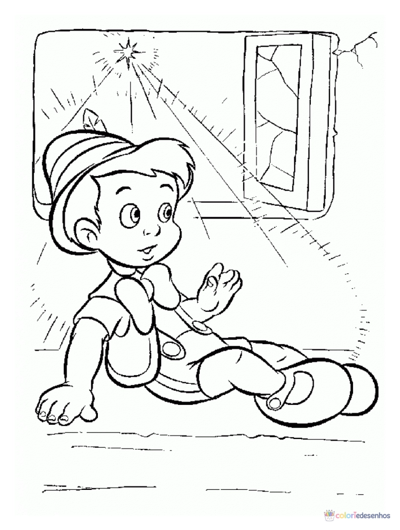 Pinóquio para colorir
