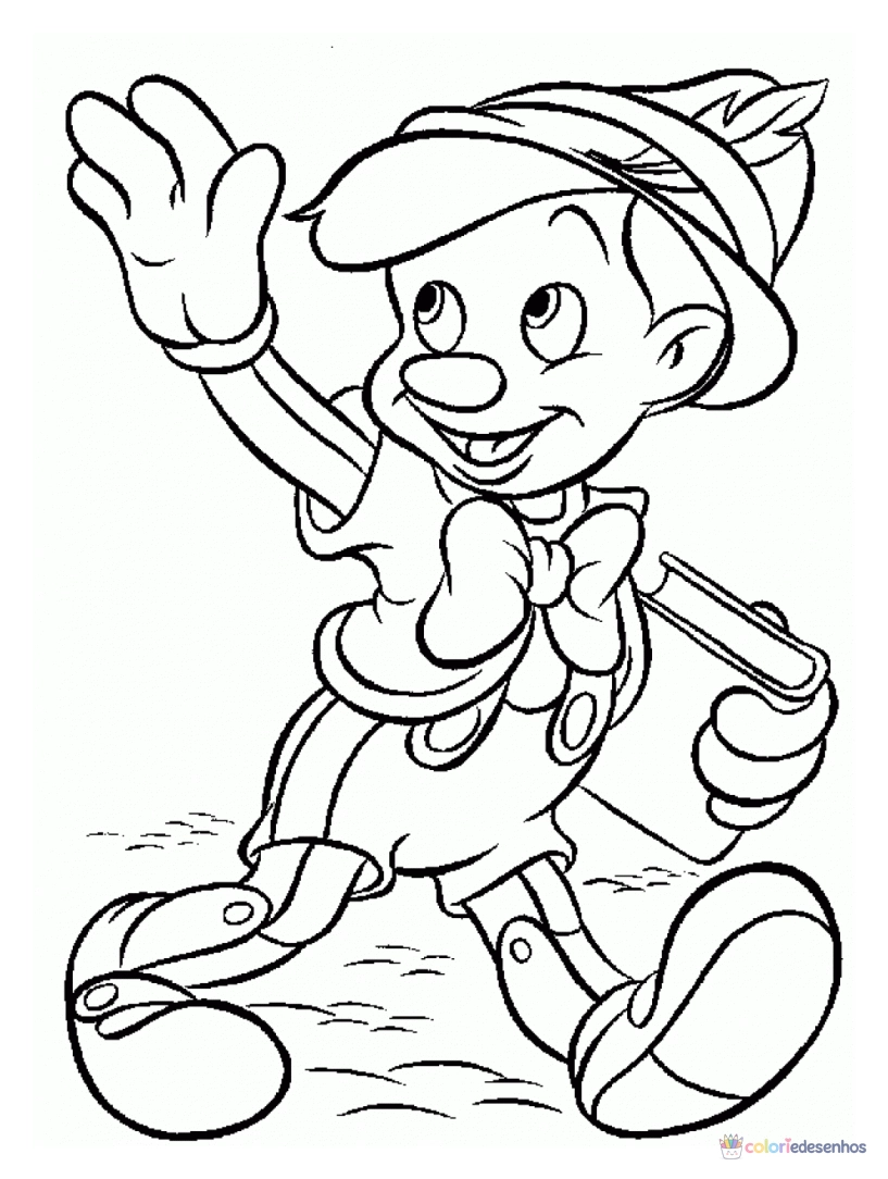 Pinóquio para colorir