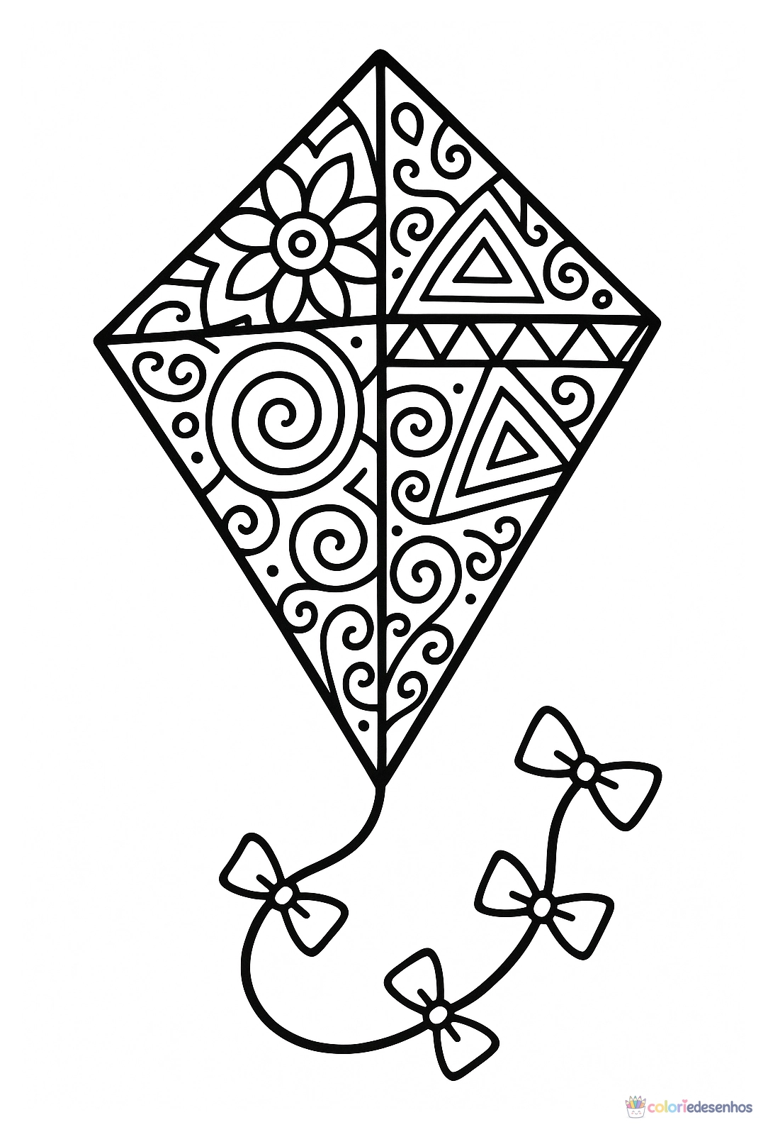 Pipa para colorir