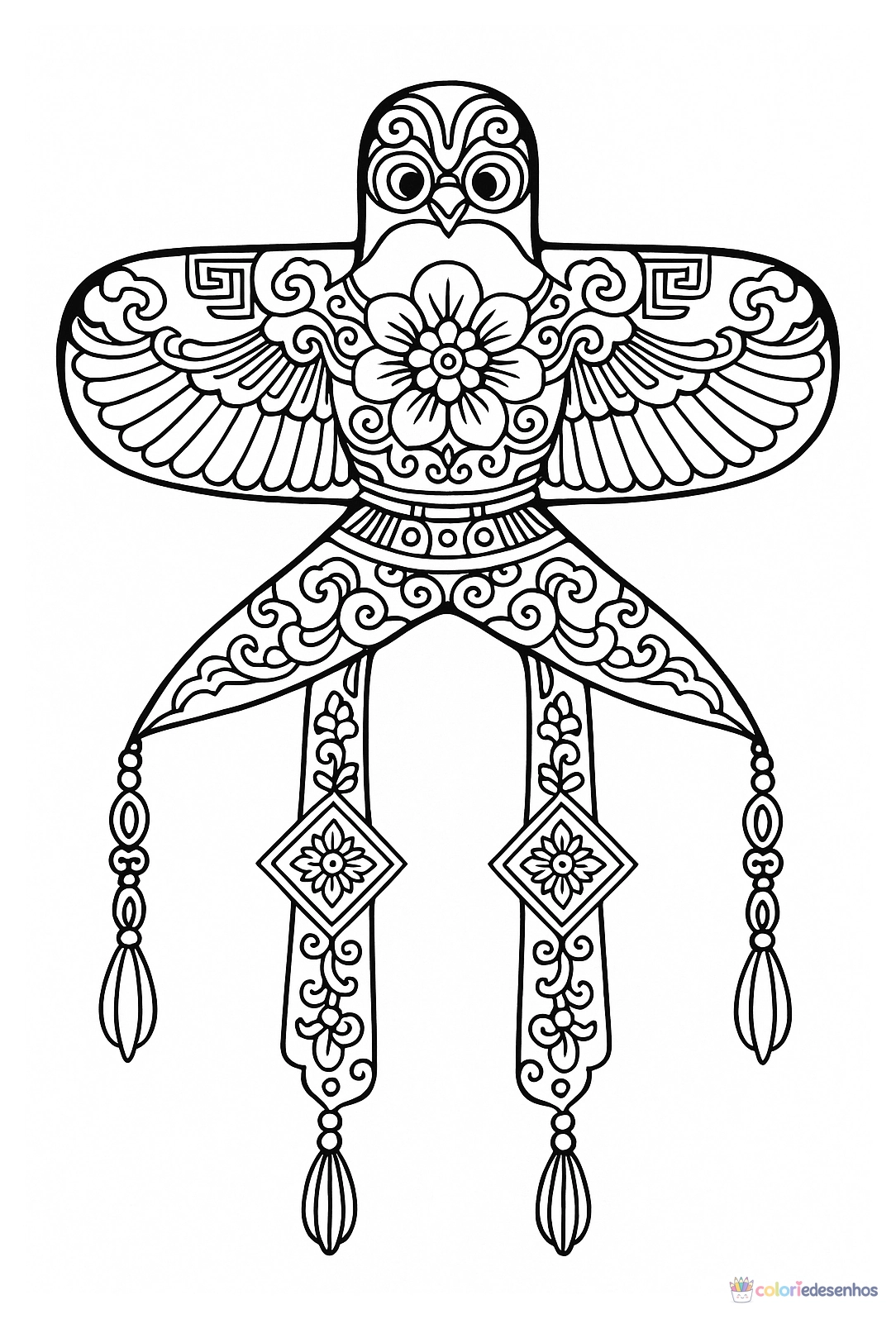 Pipa para colorir