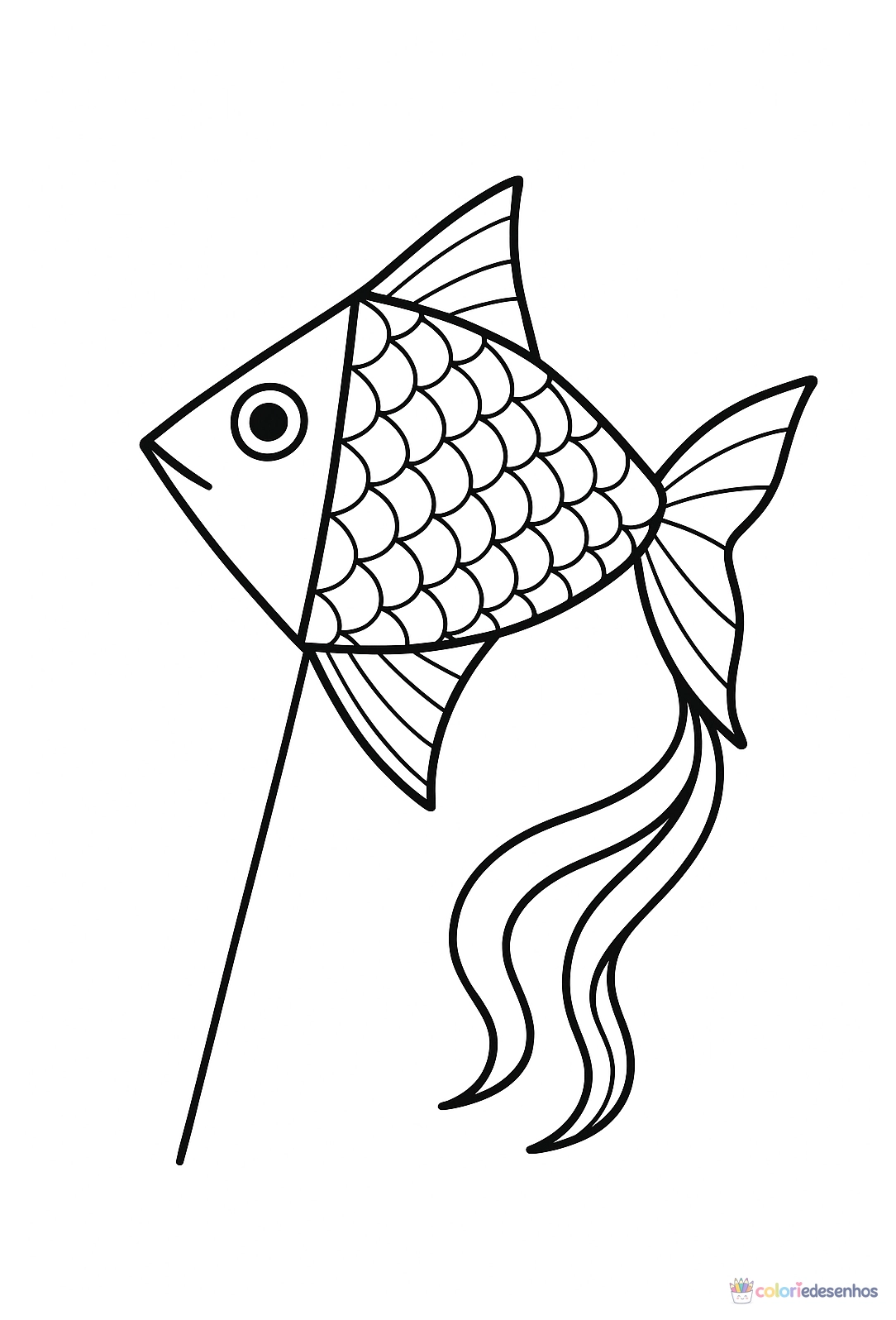 Pipa para colorir