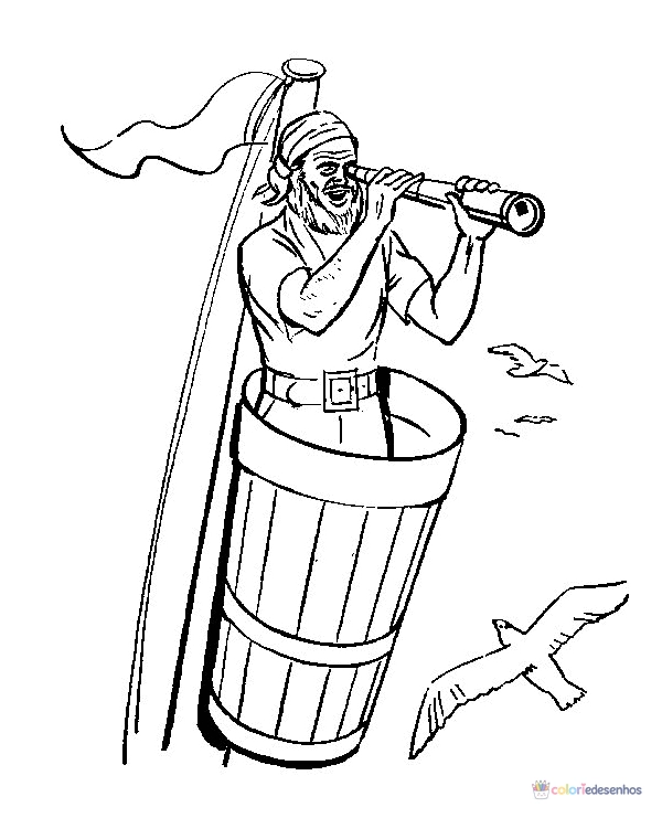 Piratas para colorir
