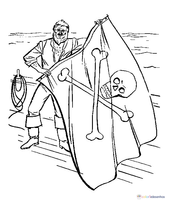 Piratas para colorir