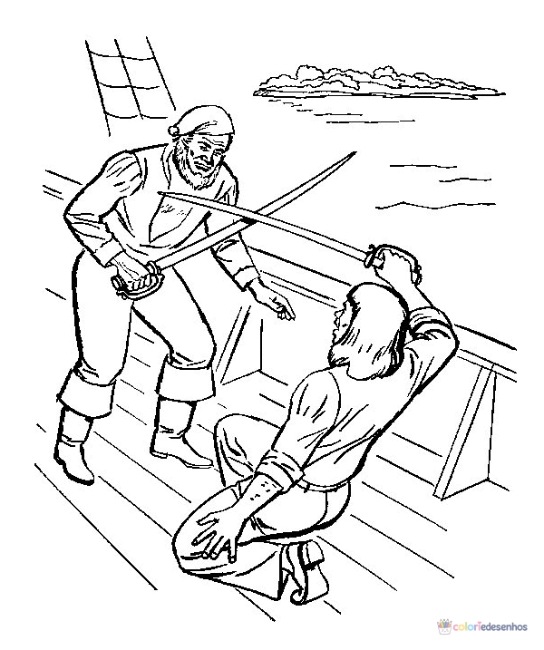 Piratas para colorir