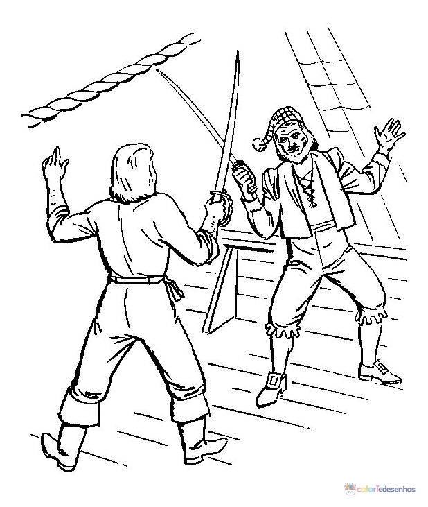 Piratas para colorir