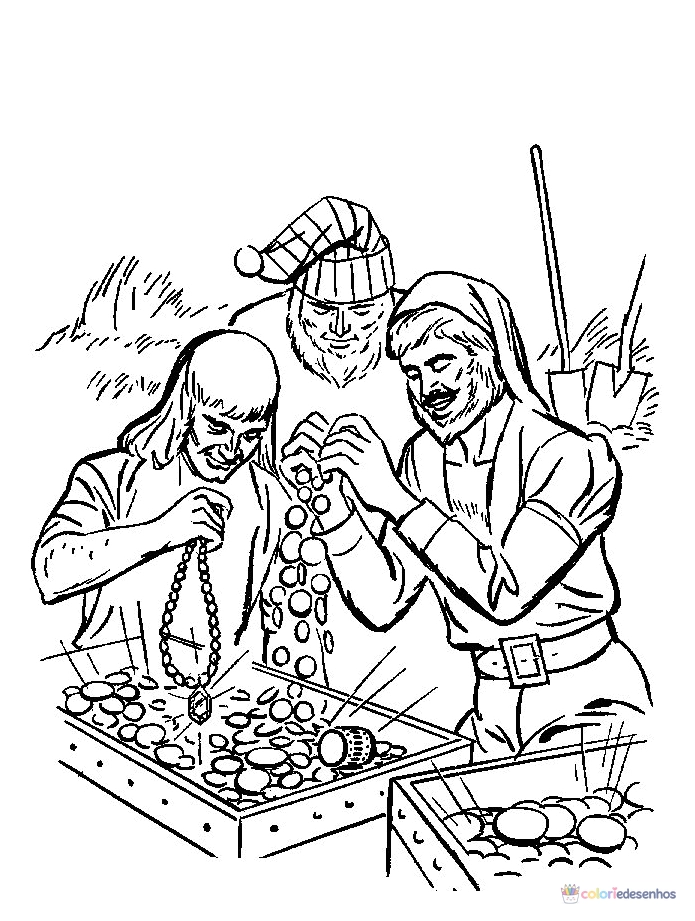 Piratas para colorir