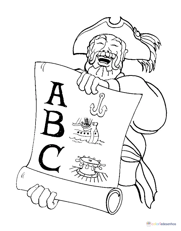 Piratas para colorir