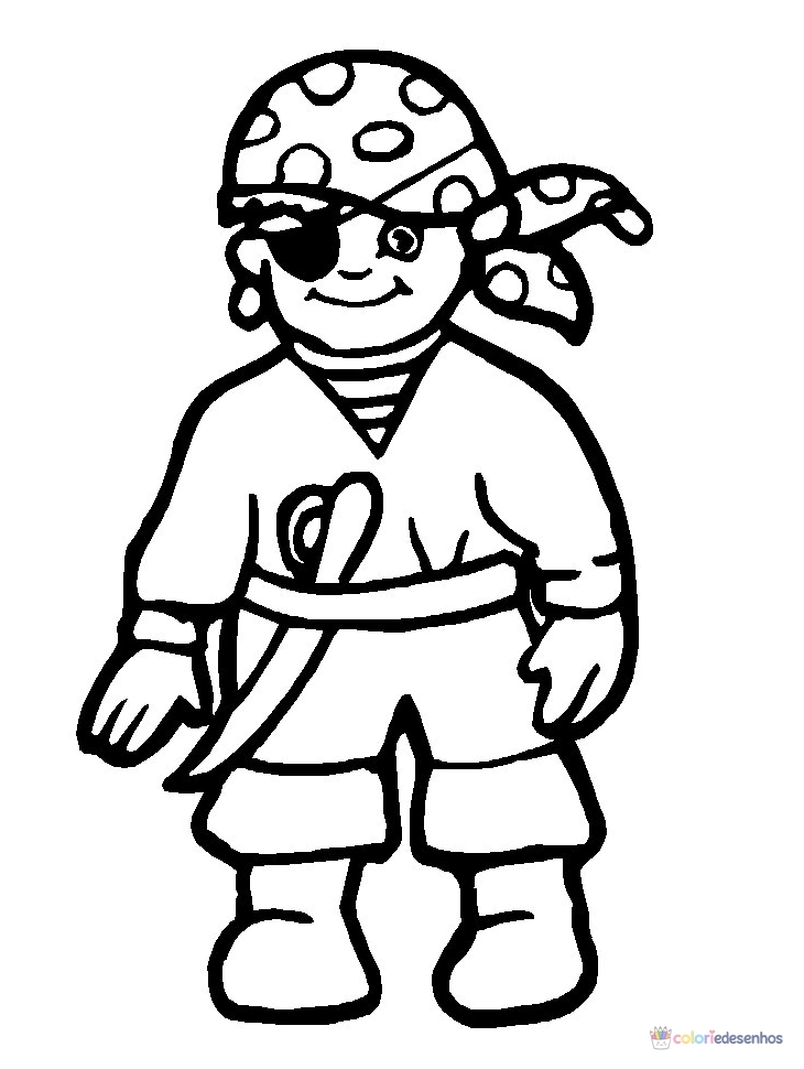Piratas para colorir