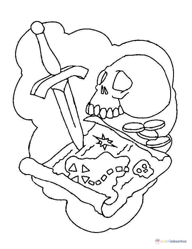 Piratas para colorir