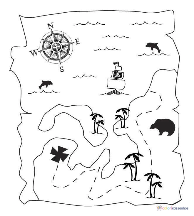 Piratas para colorir