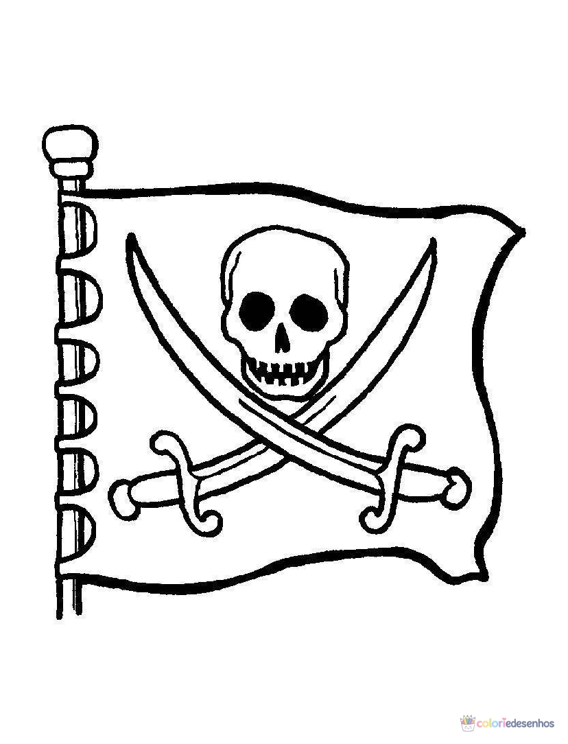 Piratas para colorir