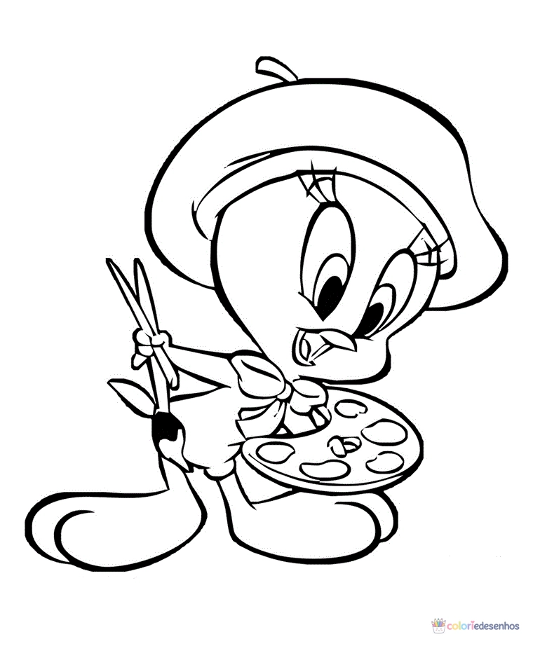 Piu-piu para colorir