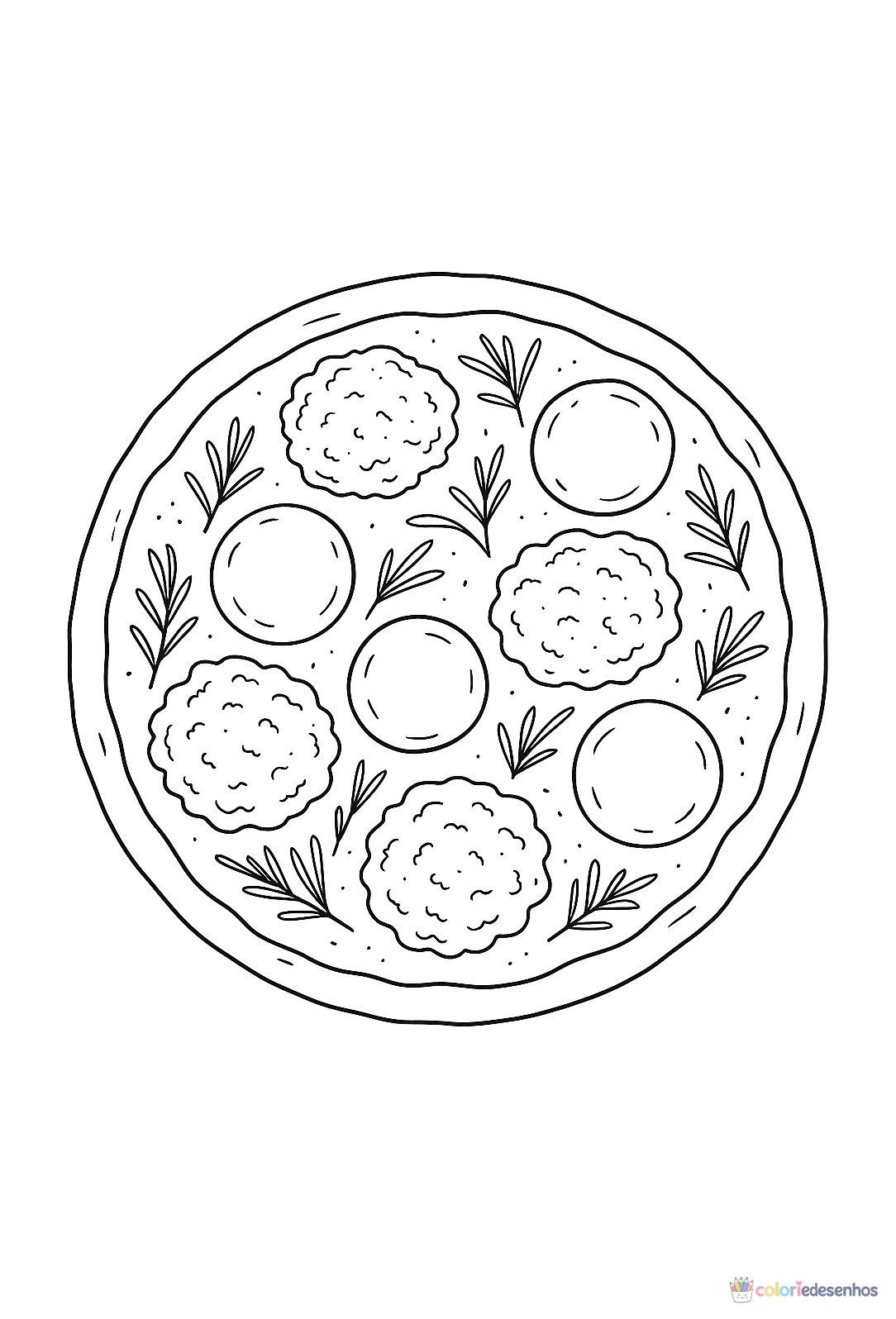 Pizza para colorir