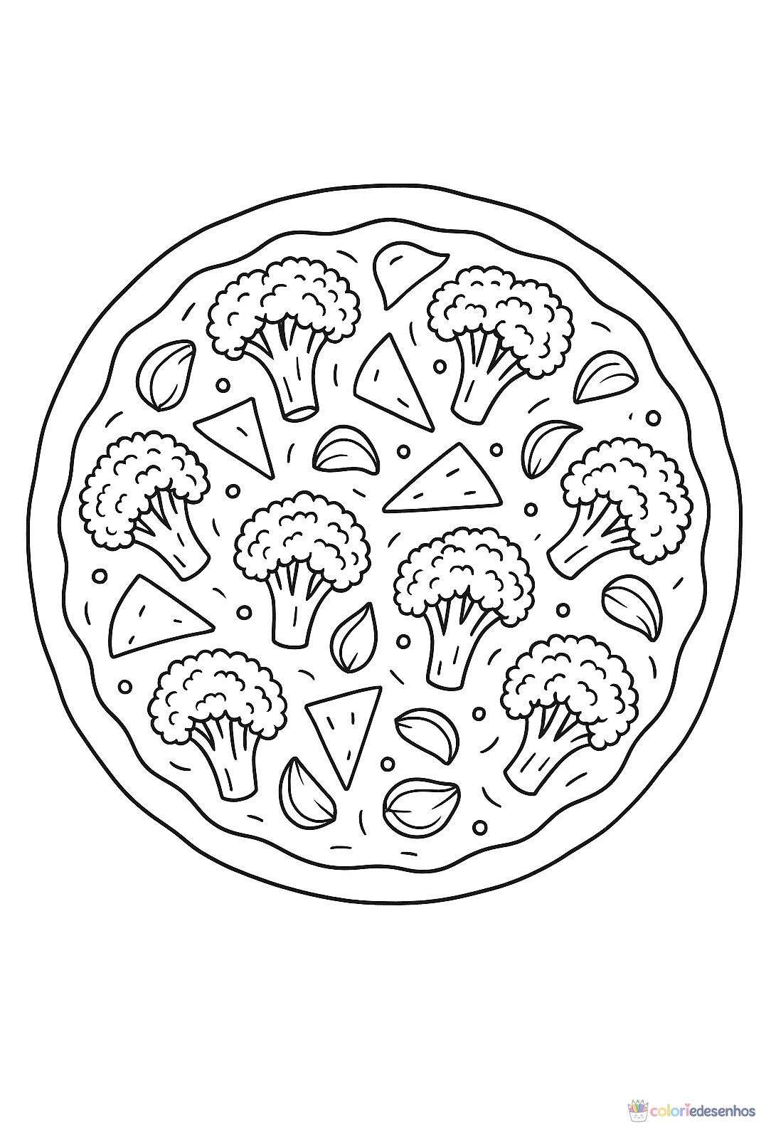 Pizza para colorir