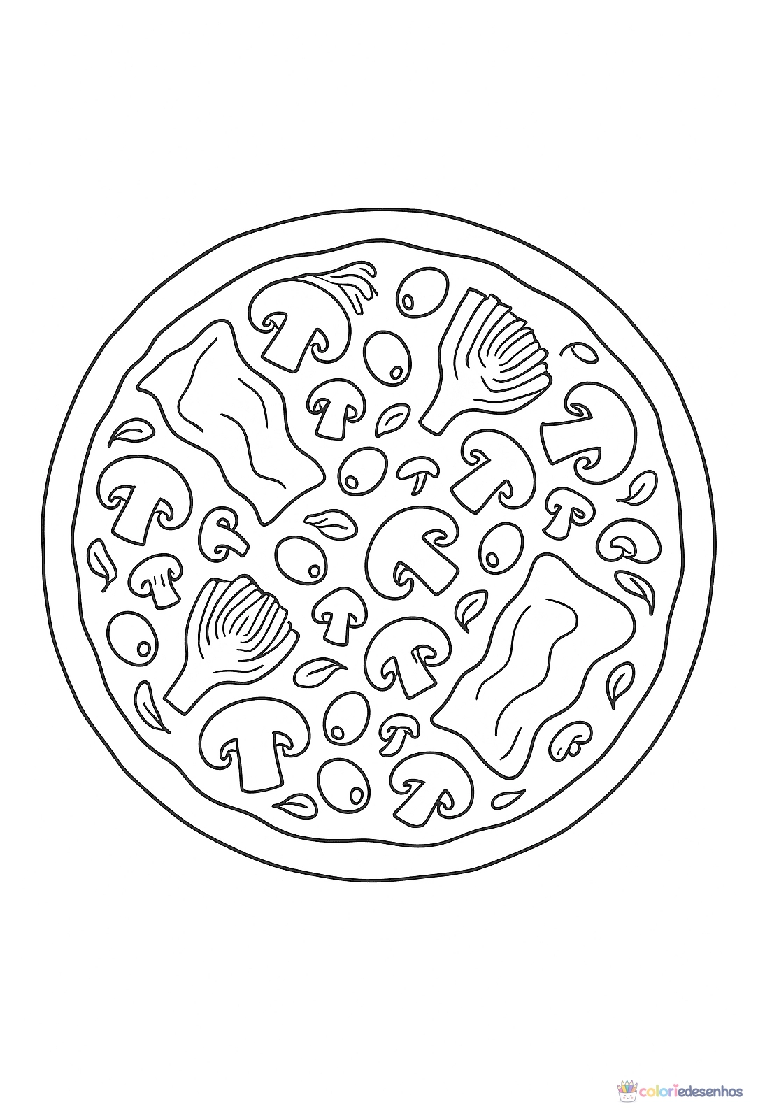 Pizza para colorir