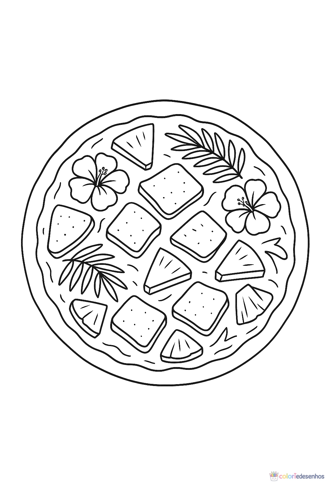 Pizza para colorir