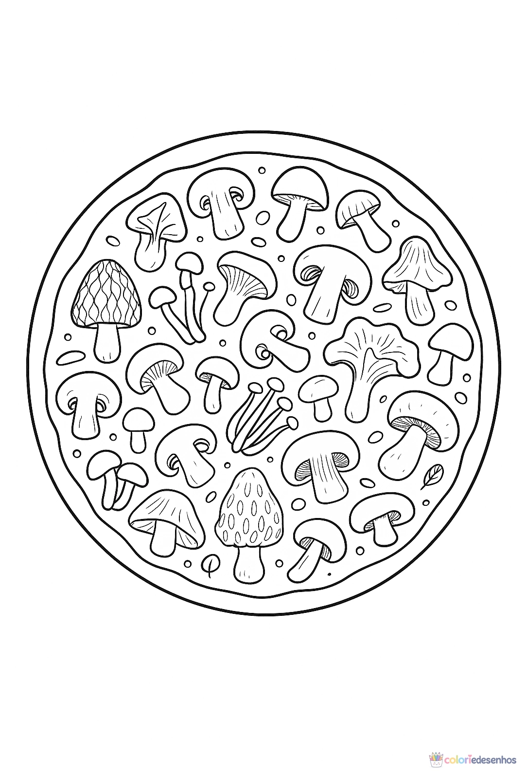 Pizza para colorir