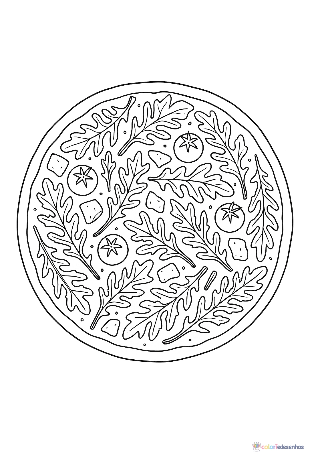 Pizza para colorir