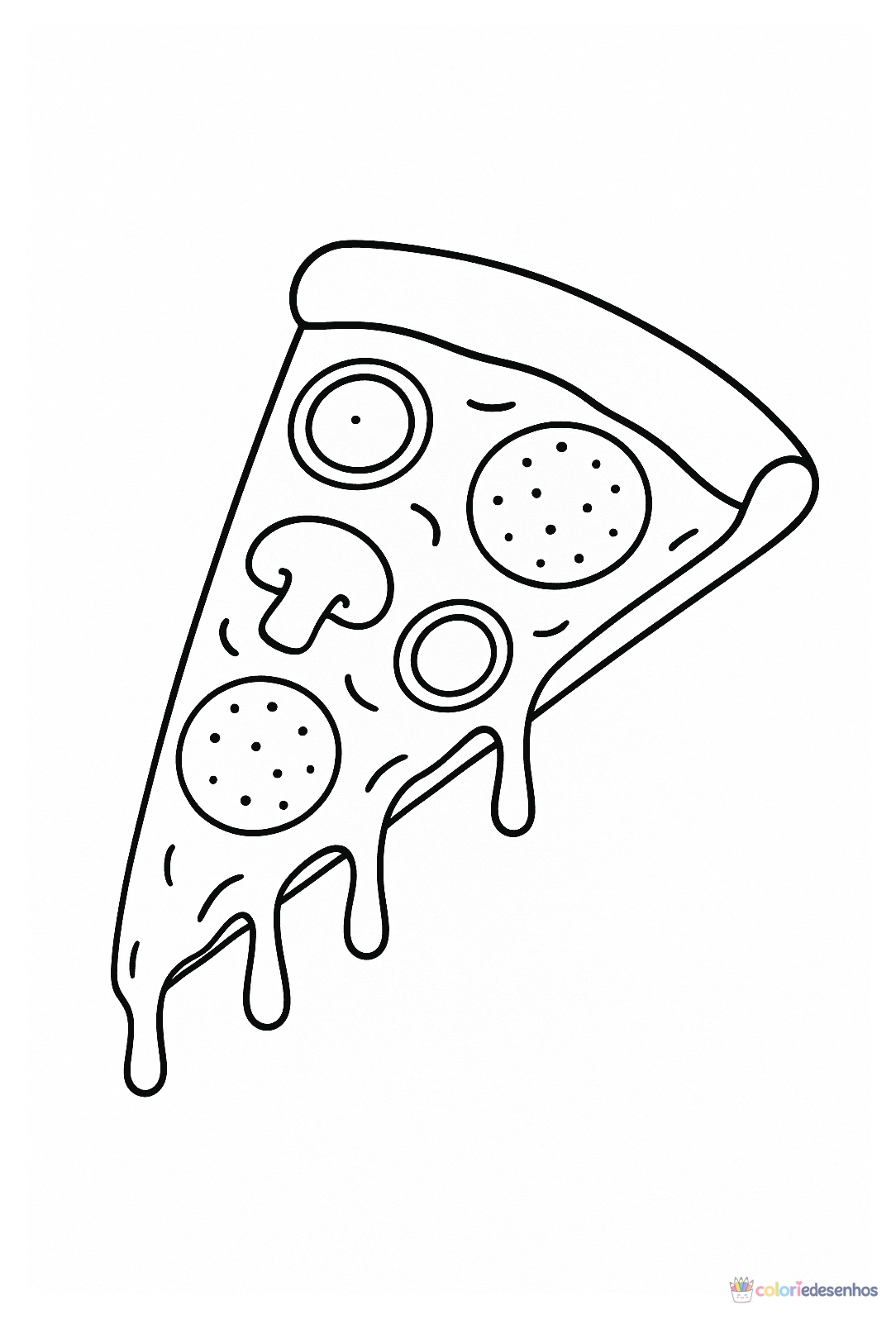 Pizza para colorir