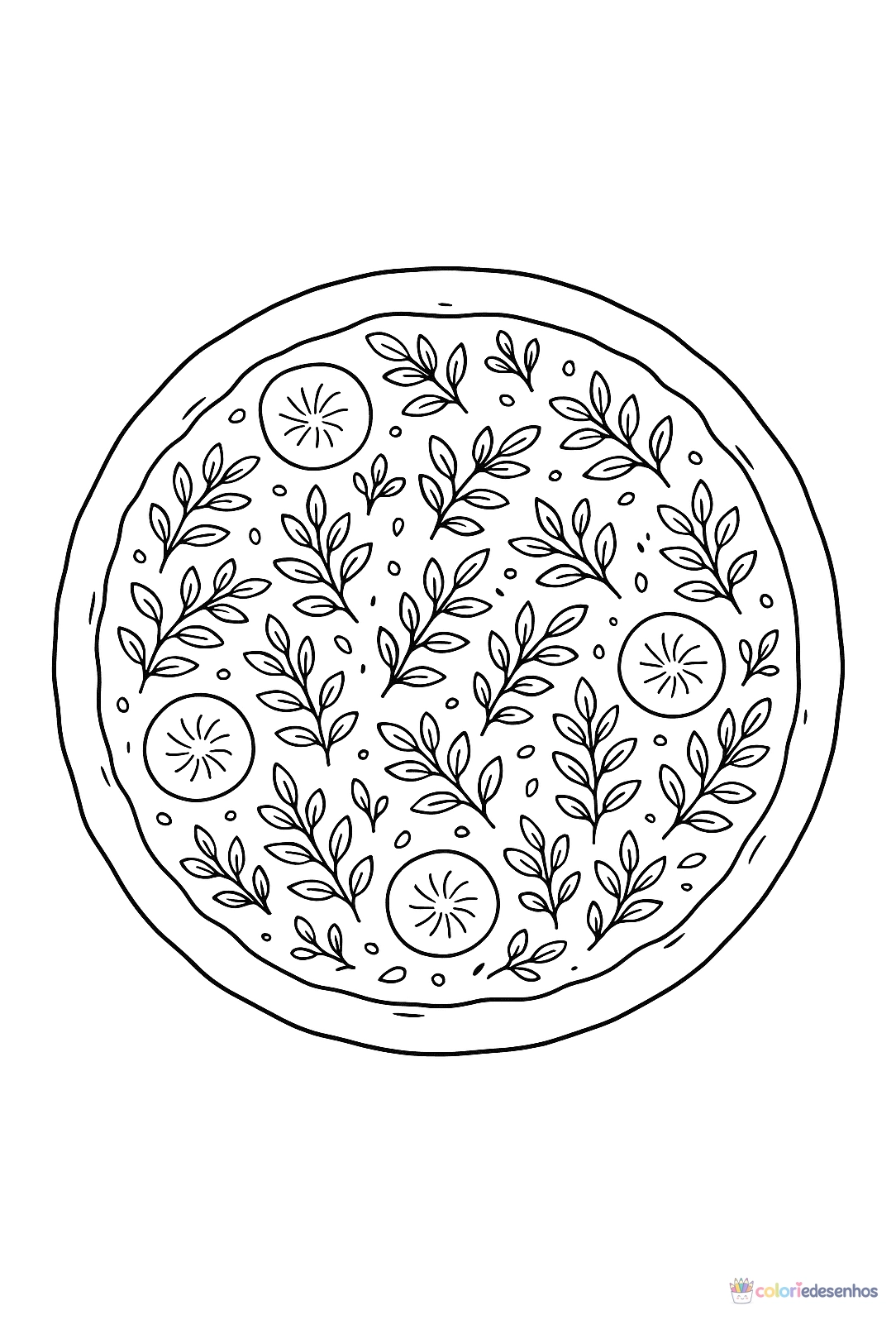 Pizza para colorir