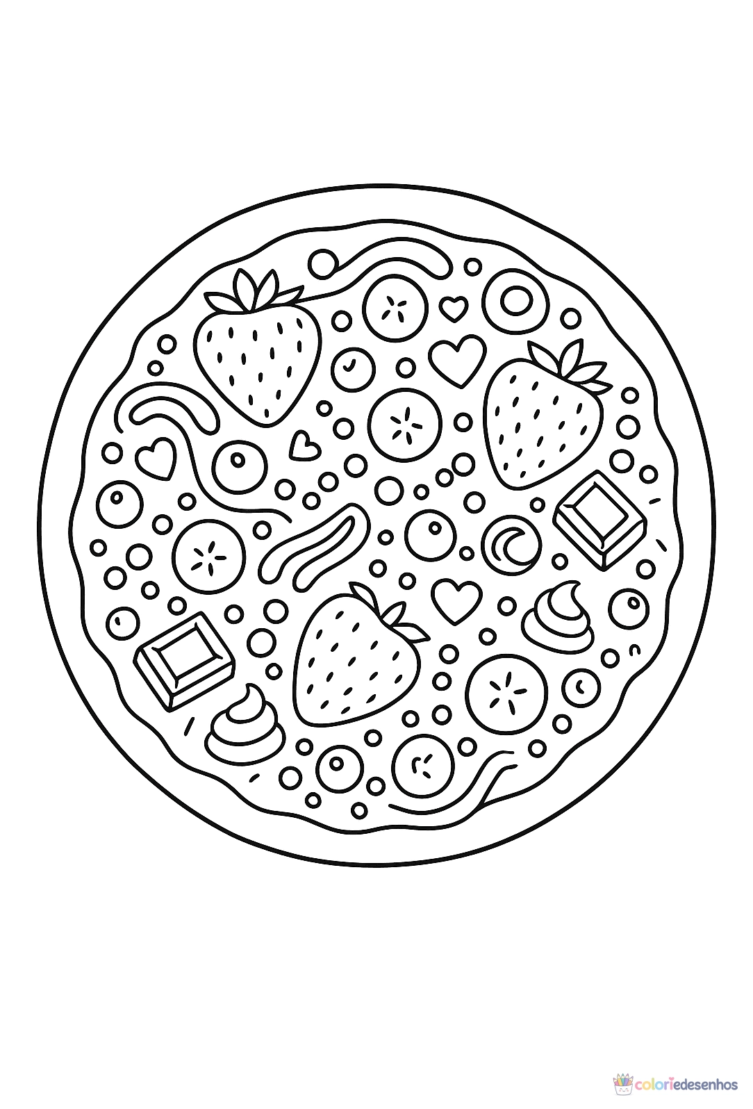 Pizza para colorir