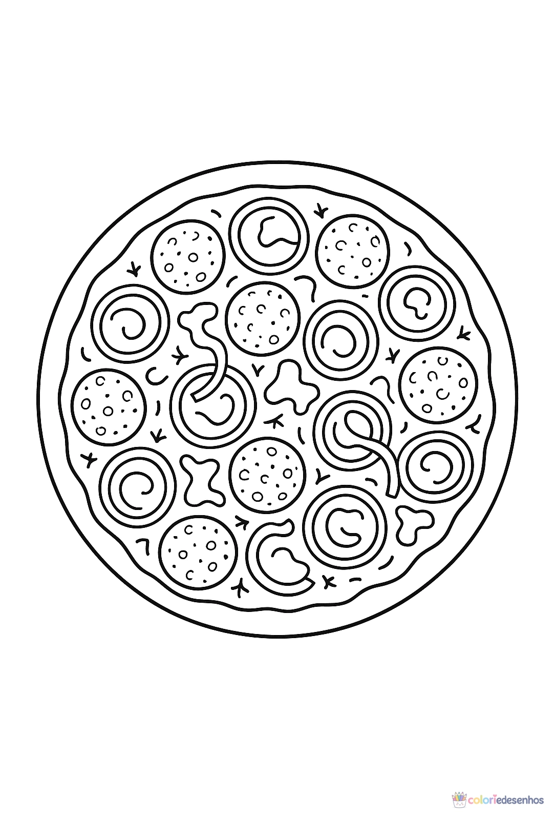Pizza para colorir