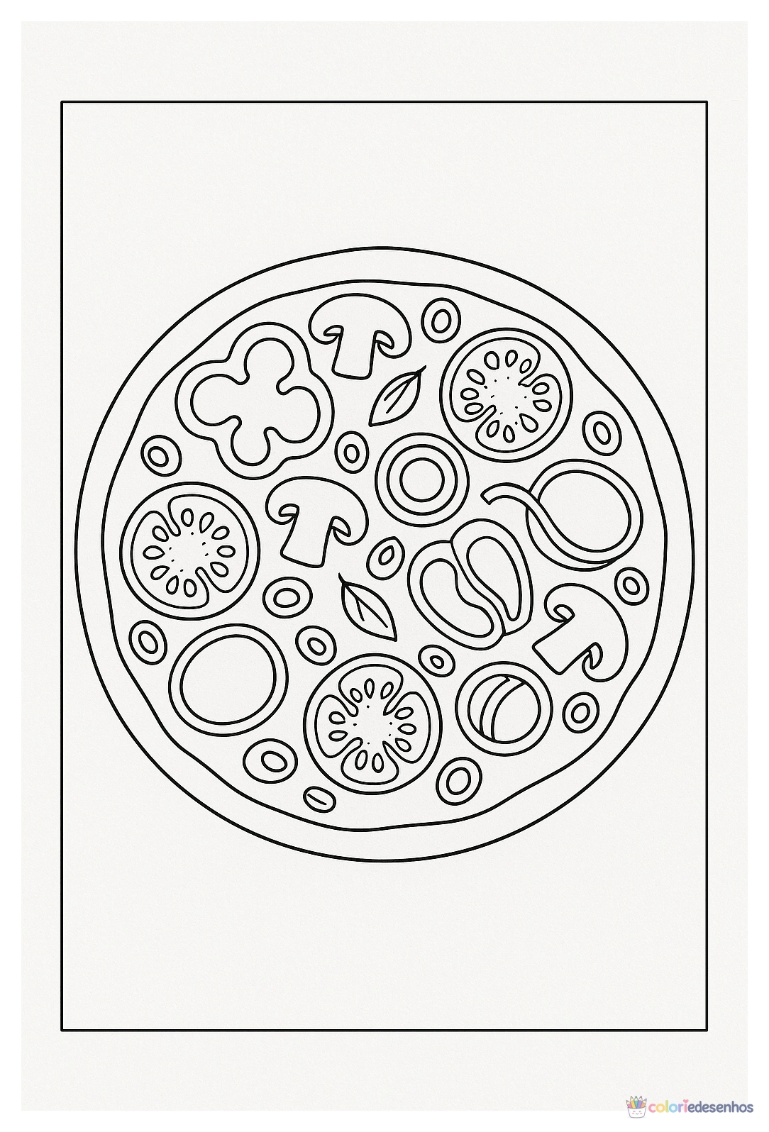 Pizza para colorir