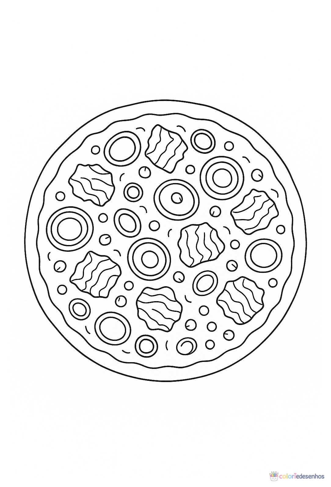 Pizza para colorir