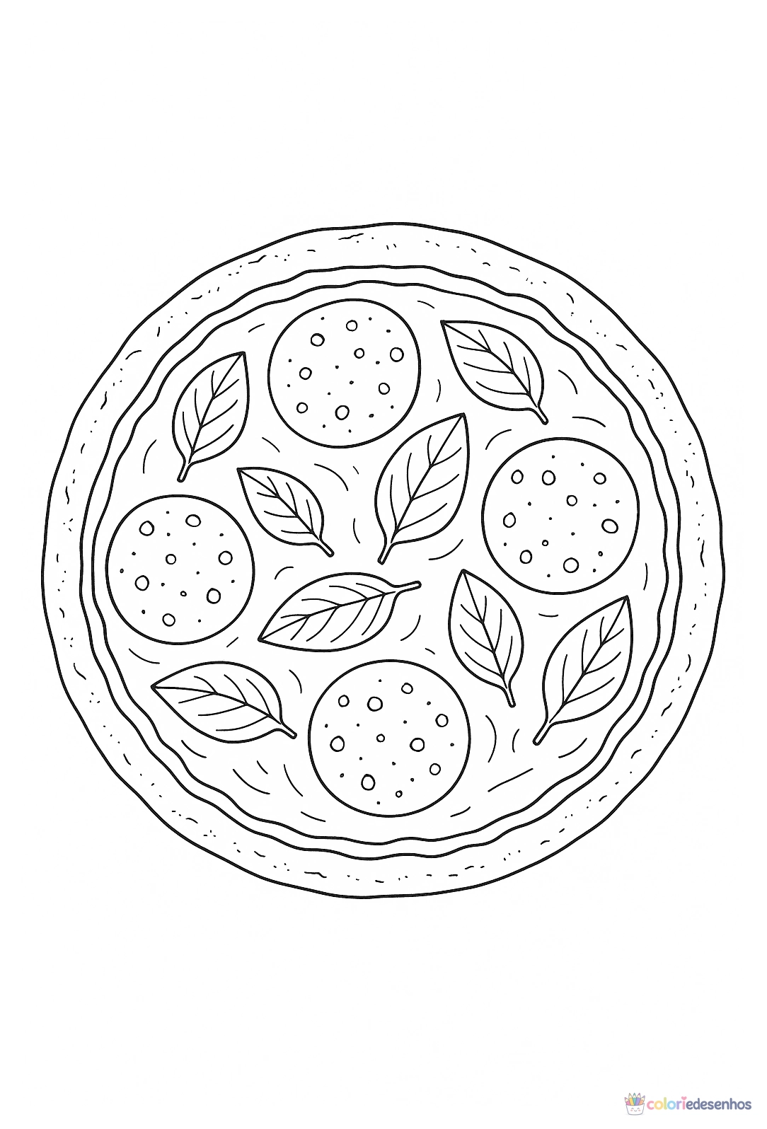 Pizza para colorir