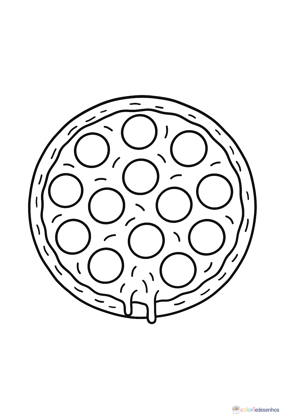 Pizza para colorir