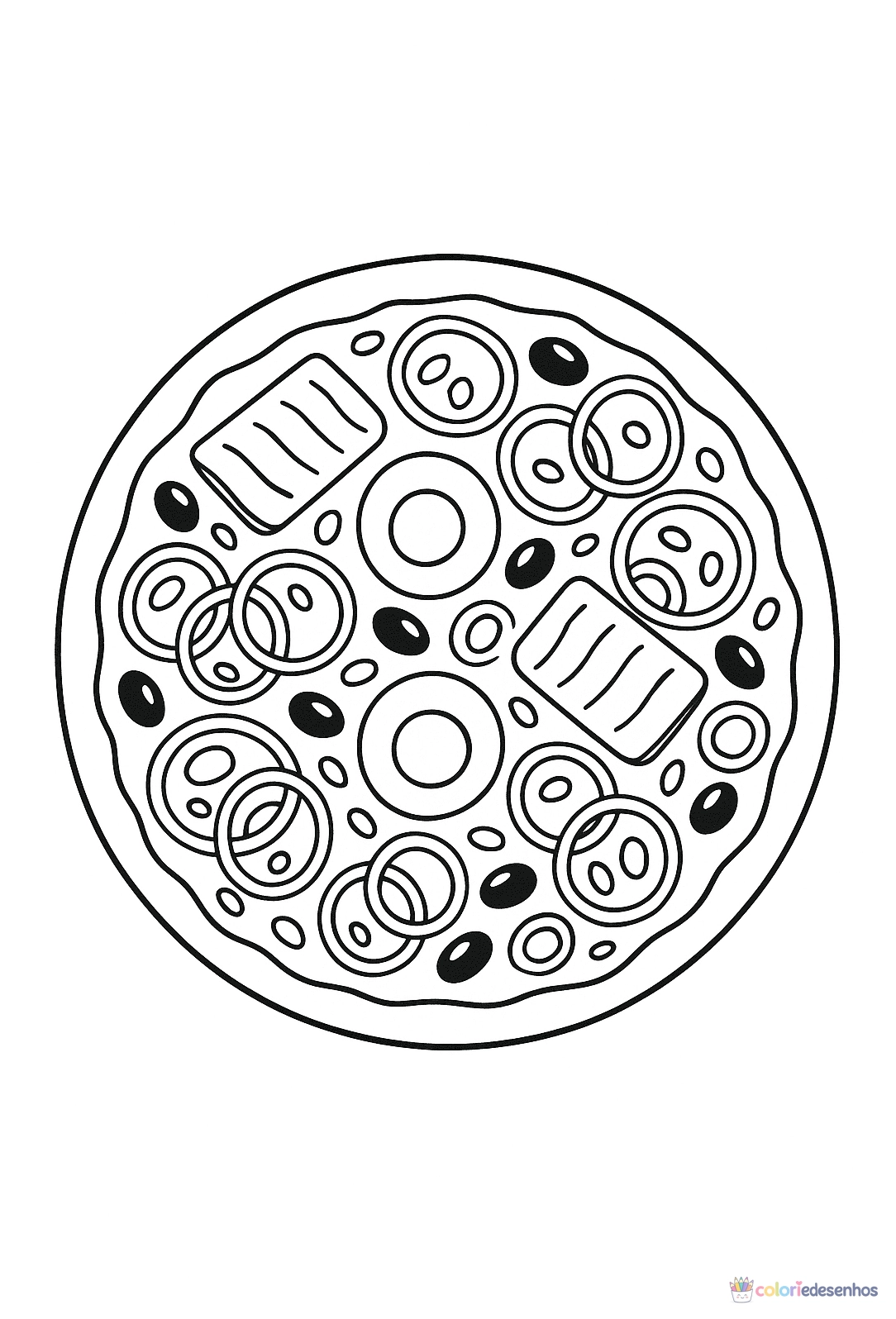 Pizza para colorir
