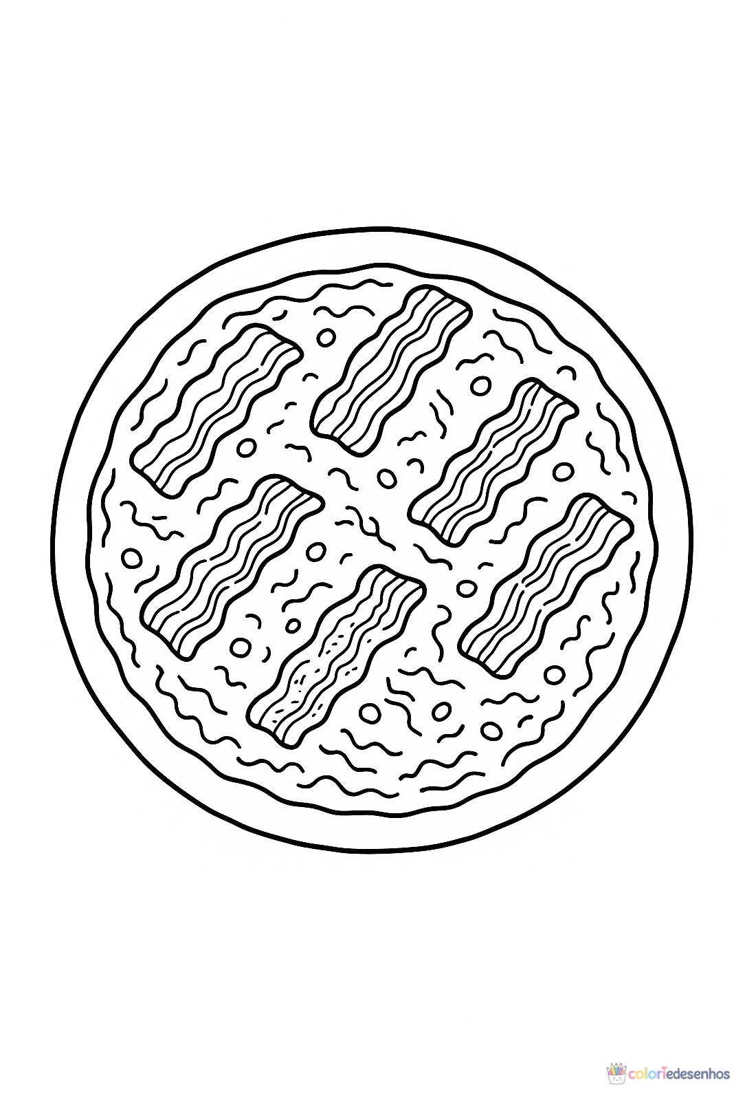 Pizza para colorir