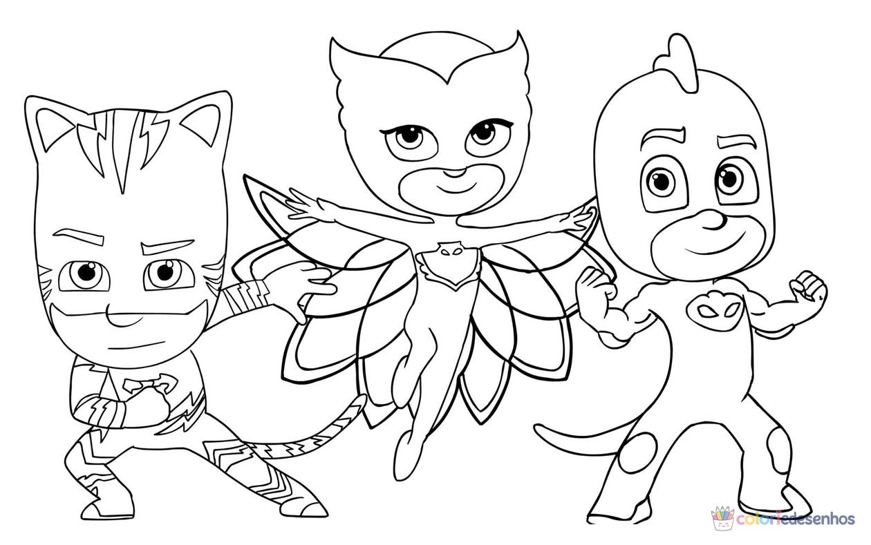 PJ Masks para colorir