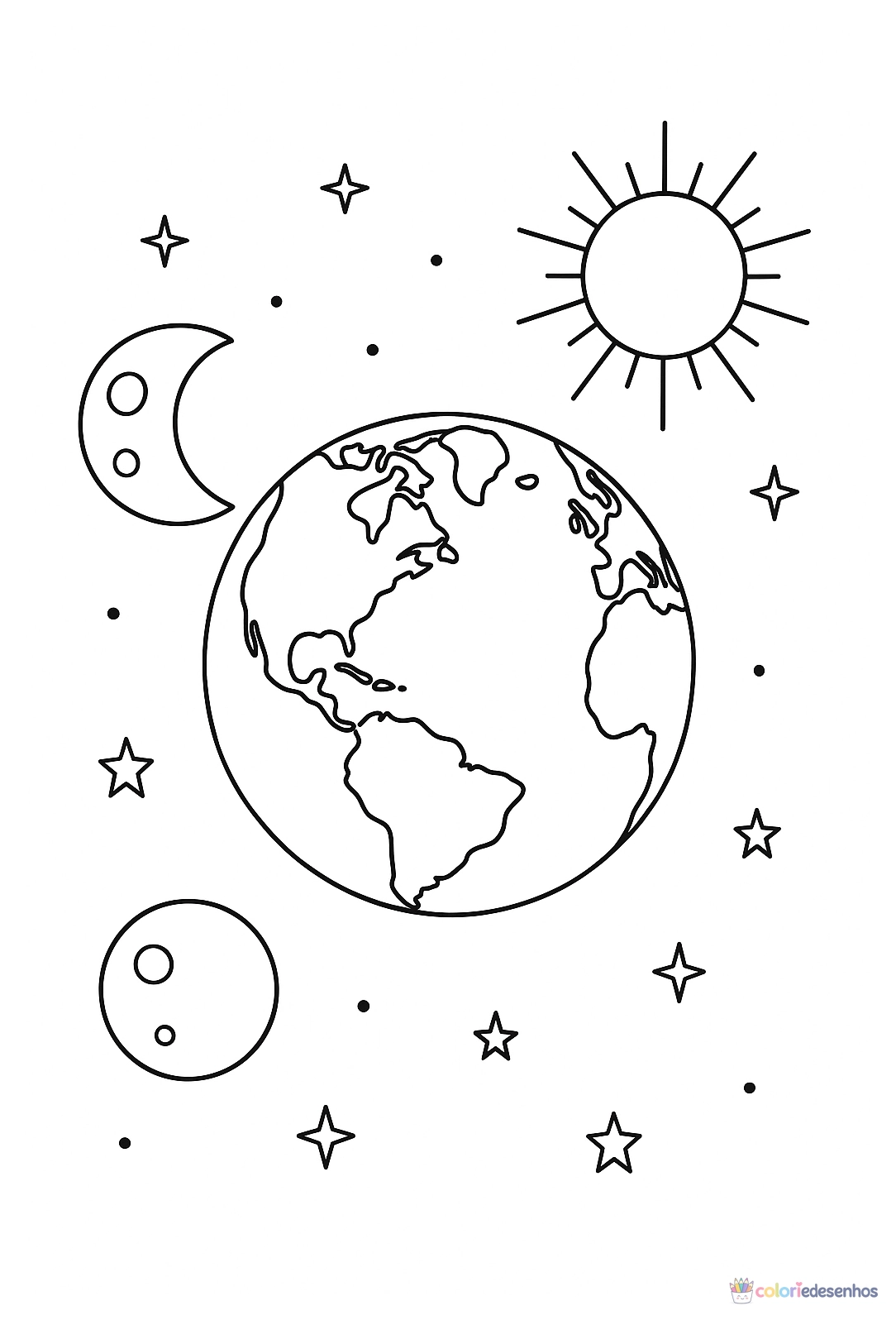 Planeta para colorir