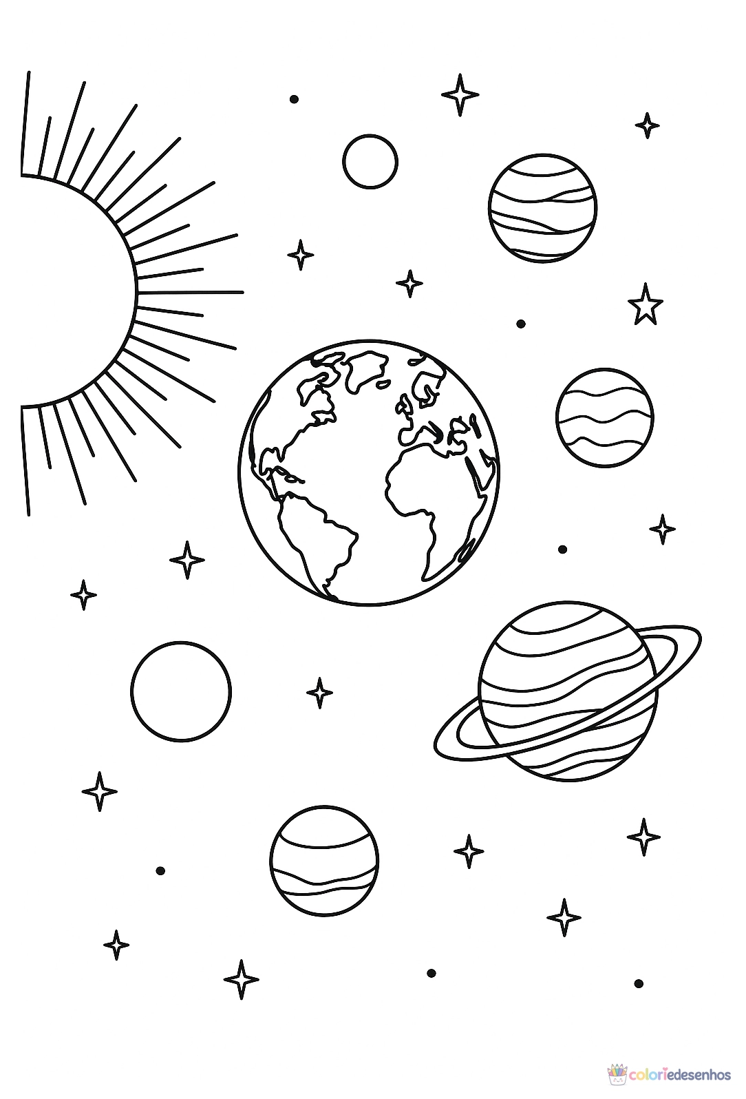 Planeta para colorir