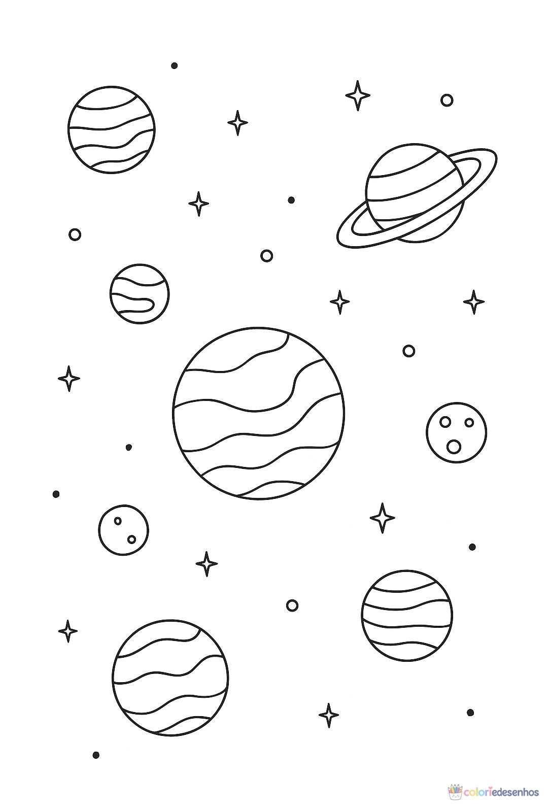 Planeta para colorir