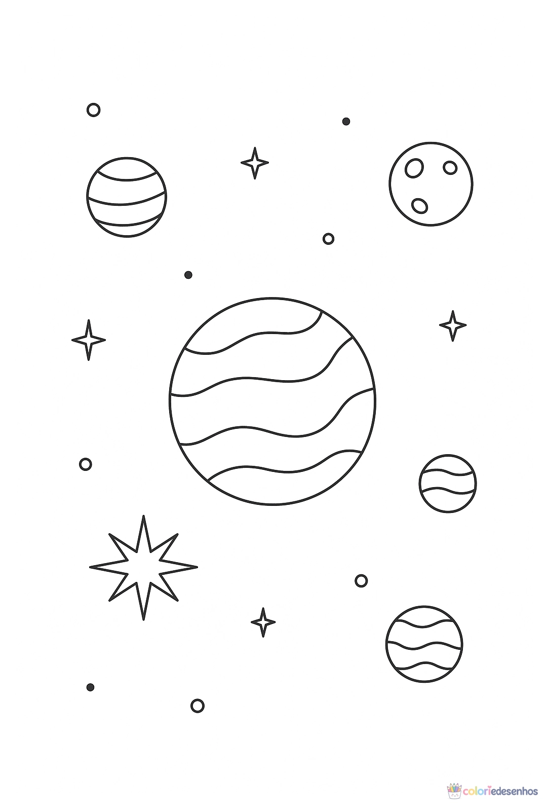 Planeta para colorir