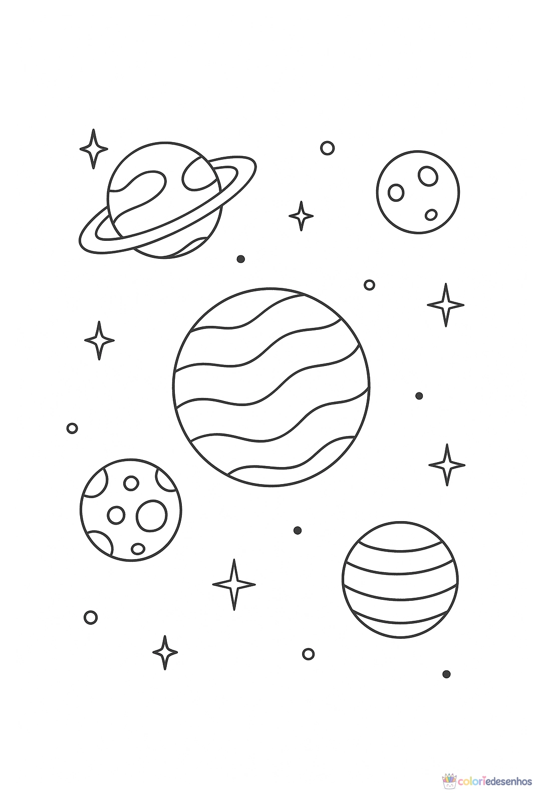 Planeta para colorir