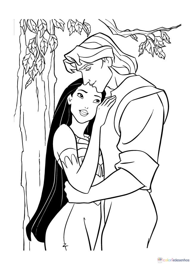 Pocahontas para colorir