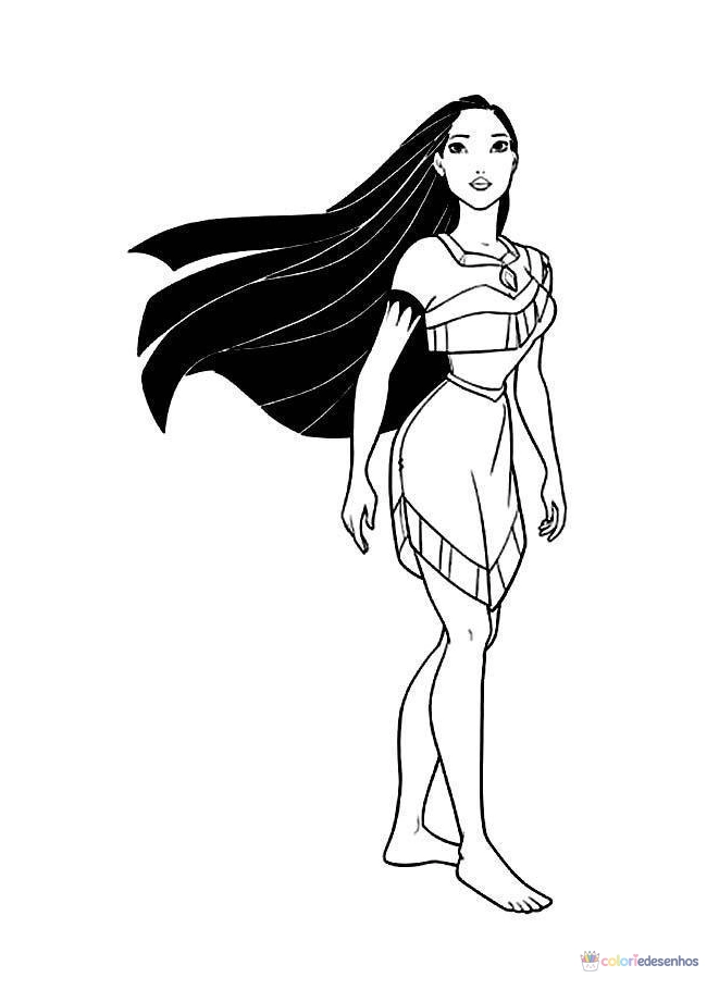 Pocahontas para colorir