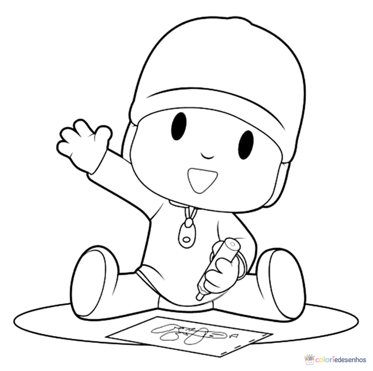 Desenhos de Pocoyo para colorir