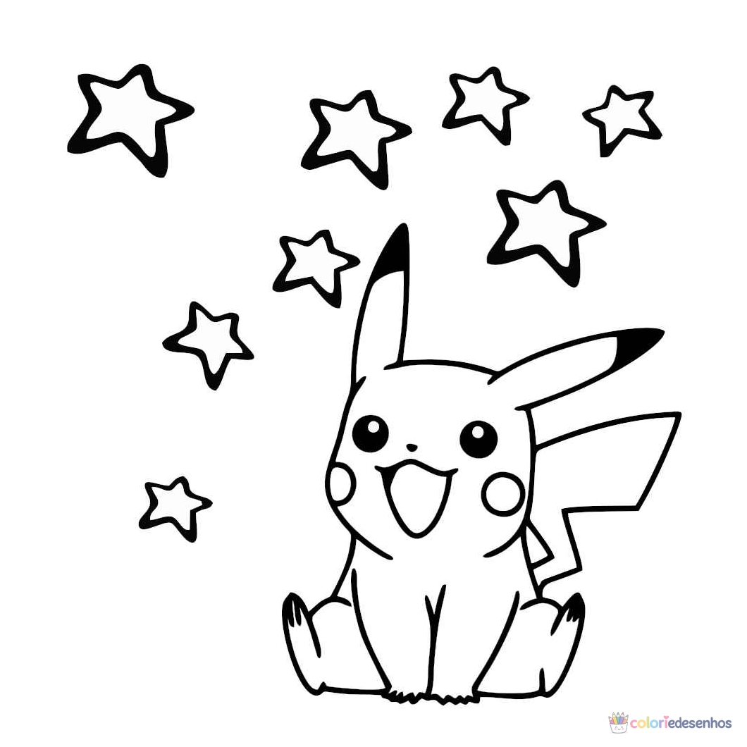 Pikachu para colorir