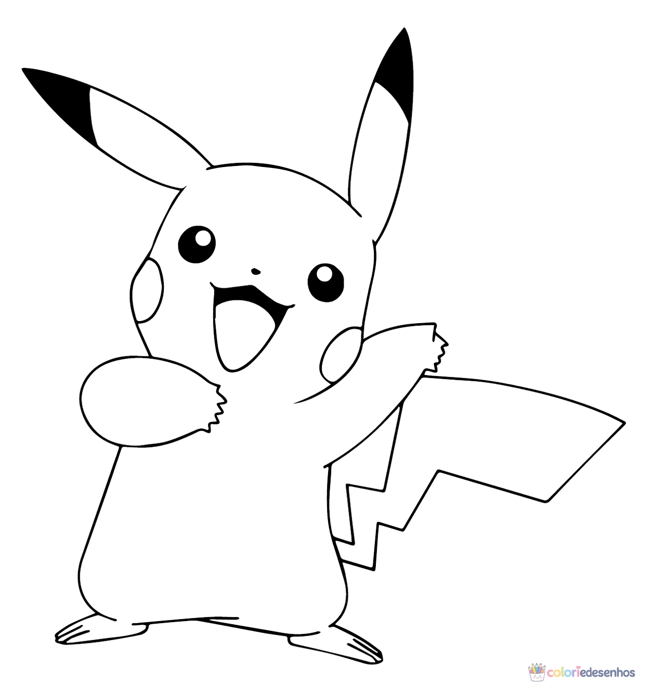 Pikachu para colorir